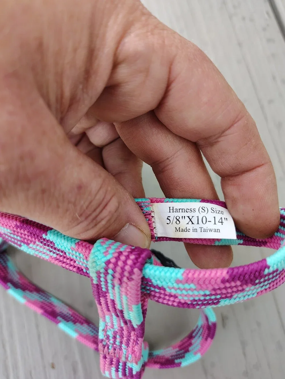Pink & Teal Patterned Harness
